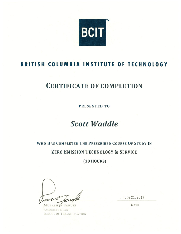 bcit associate certificate hr